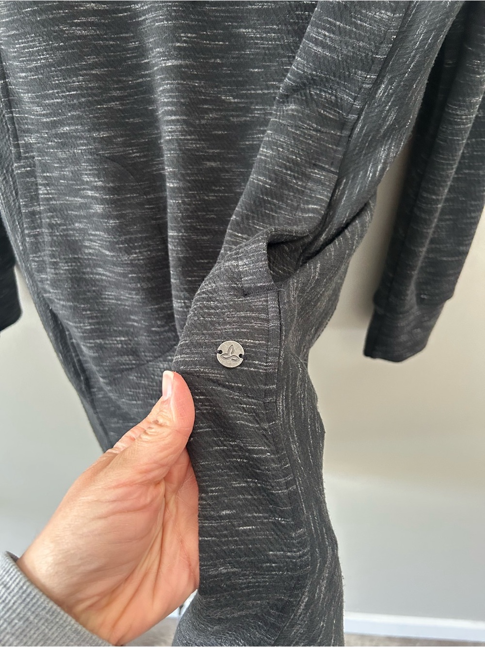 PrAna Athletic Cozy Black Heather Turtleneck “Sunrise Dress” Sweatshirt Dress - Picture 6 of 6